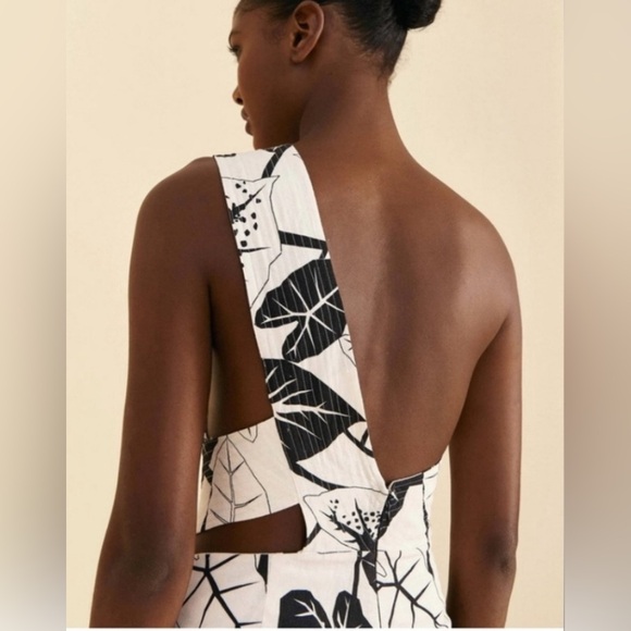 FARM RIO Off-White Jumpsuit Graphic Leaves - Picture 4 of 6